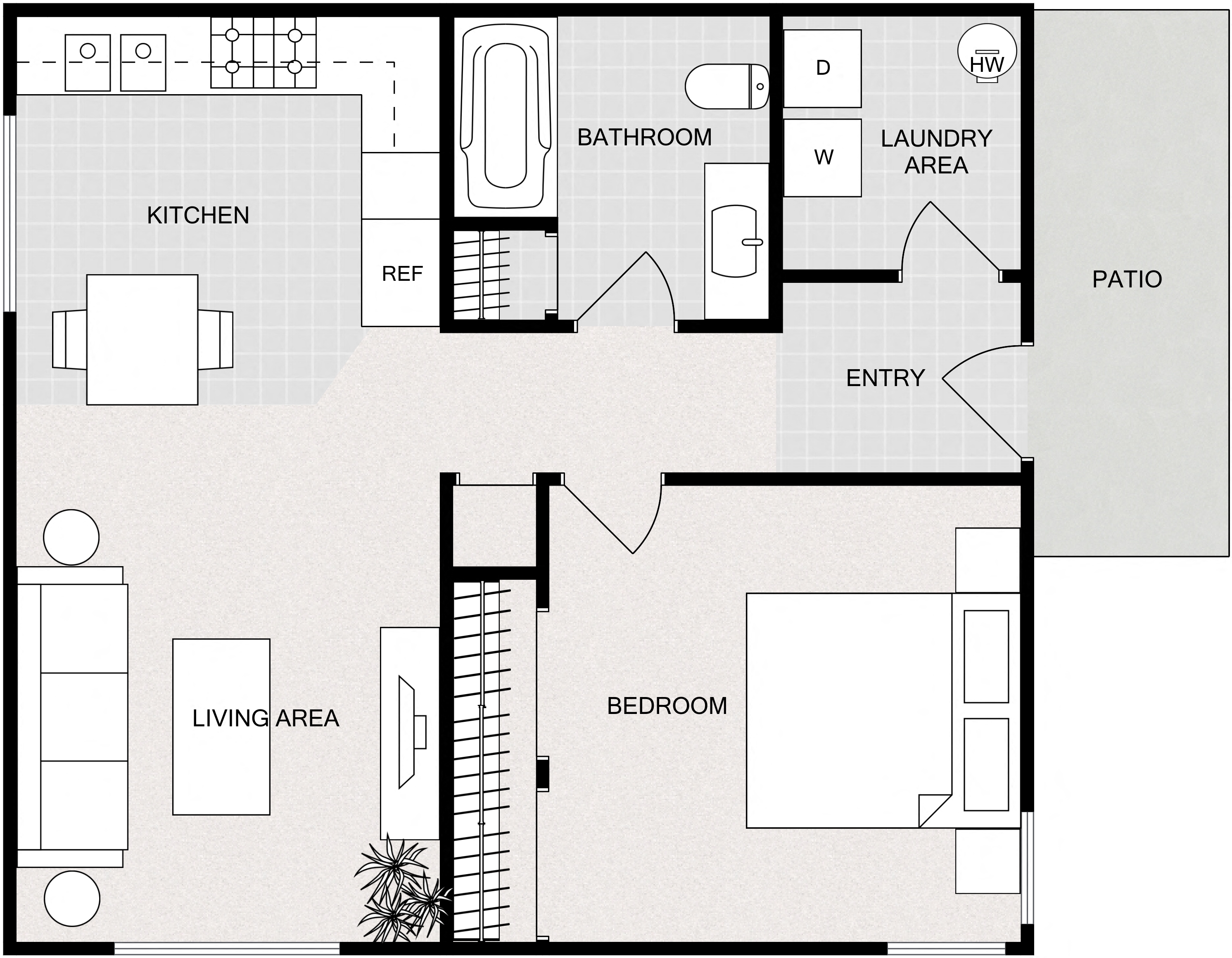 1 Bedroom 1 Bathroom